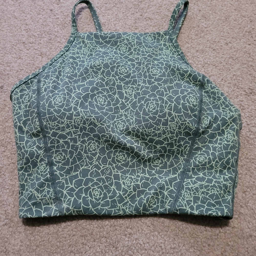BuffBunny Ivy Crop Green Print